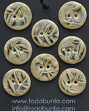 8 pcs. 22-23mm porcelain buttons flora v2