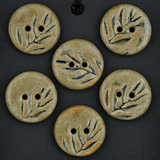 6 pcs. 18 mm ceramic buttons flora