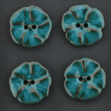 24-25 mm ceramic buttons bright petrol