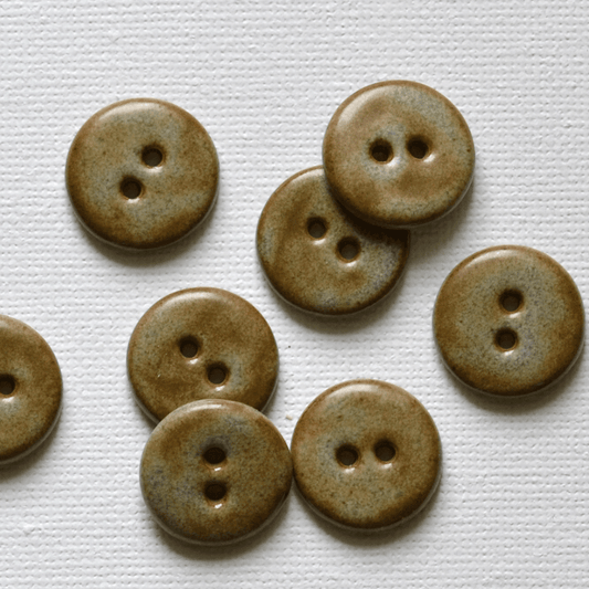 6 pcs. 18 mm ceramic buttons dunes