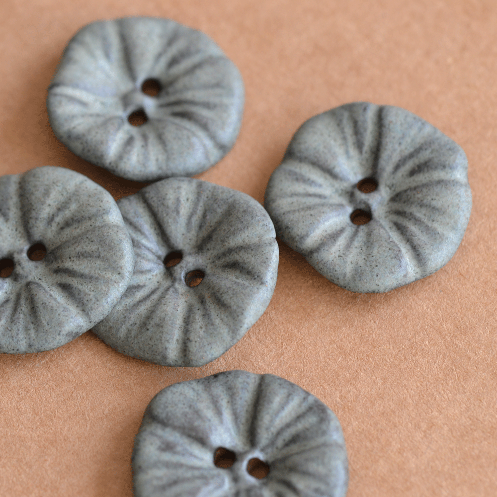 24-25mm ceramic buttons charcoal grey