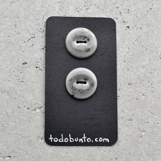 7 pcs 23mm porcelain buttons sprinkle grey