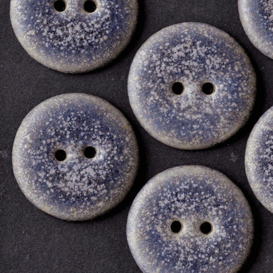 6 pcs. 23mm  ceramic buttons purple sugar
