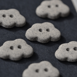 6 pcs. 18mm ceramic buttons clouds