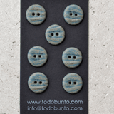 7 pcs. 18mm ceramic buttons pebbles