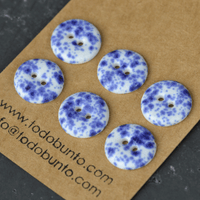 17/18mm porcelain buttons blue sprinkle