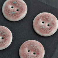 6 pcs. 22mm porcelain buttons marshmallow