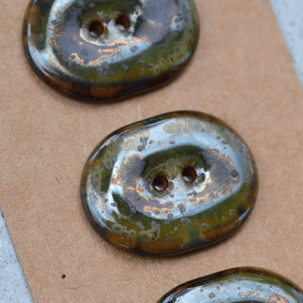 27mm ceramic buttons dark olive