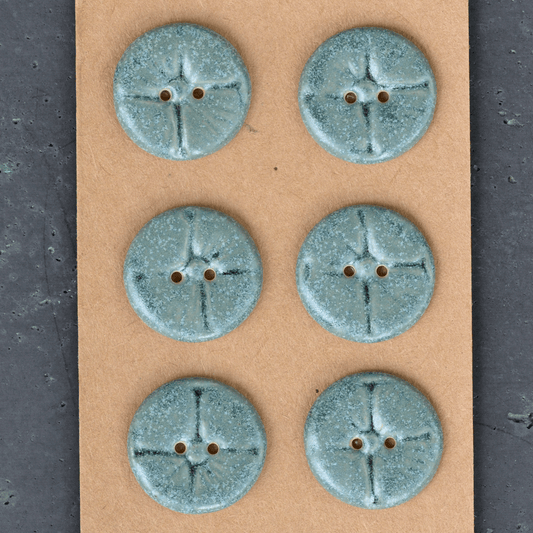 6 pcs. 23mm ceramic buttons Satin Oribe