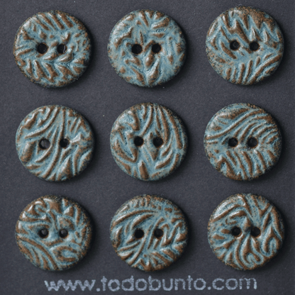 9 pcs. 18mm ceramic buttons lace