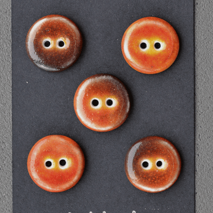 5 pcs 18mm porcelain buttons lava