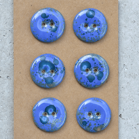 22mm porcelain buttons lilac crystal