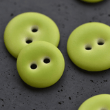 9 pcs. 18mm porcelain buttons lime