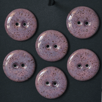 6 pcs. 22mm  porcelain  buttons mulberry