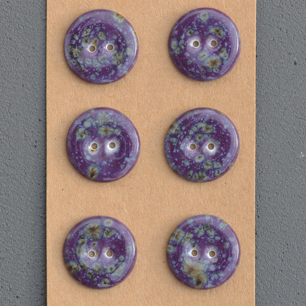 23mm porcelain buttons lilac sprinkle