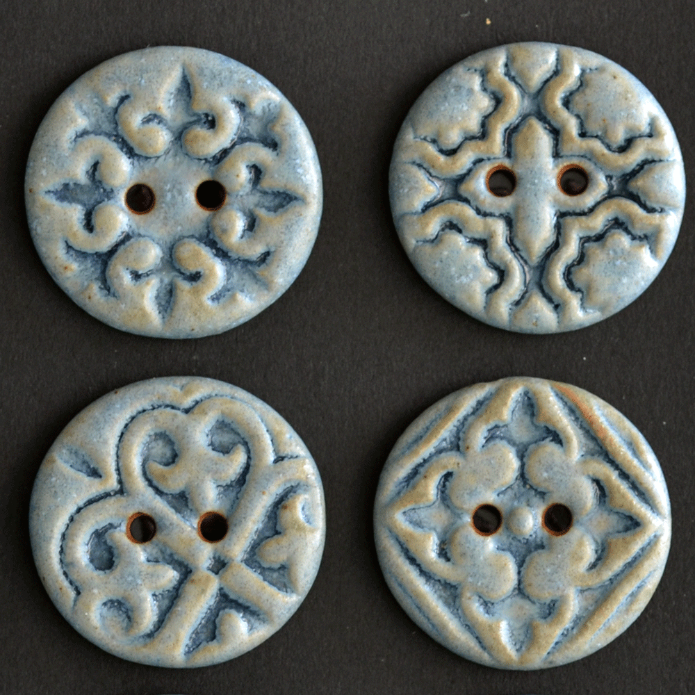 6 pcs. 23mm ceramic buttons Porto