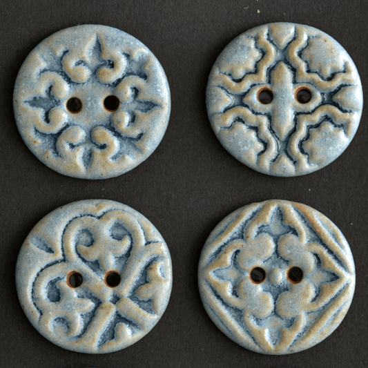 6 pcs. 23mm ceramic buttons Porto