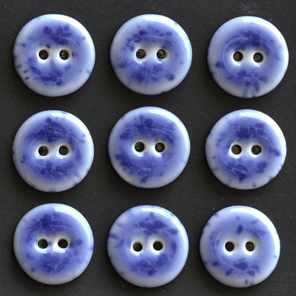 9 pcs. 18mm porcelain buttons purple haze