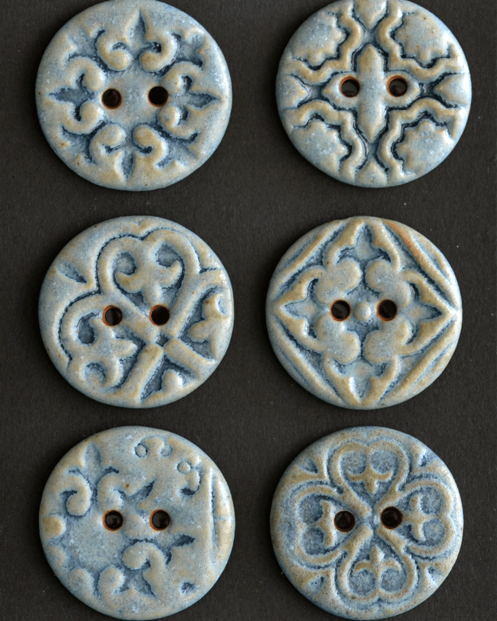 6 pcs. 23mm ceramic buttons Porto