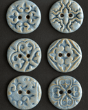 6 pcs. 23mm ceramic buttons Porto
