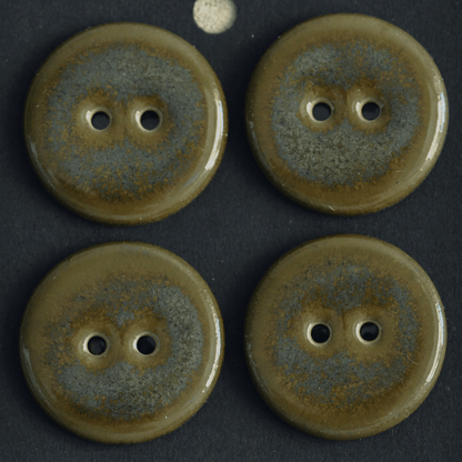 15-16 mm ceramic buttons army green