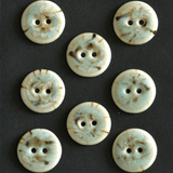 8 pcs. 17mm porcelain buttons mint shake