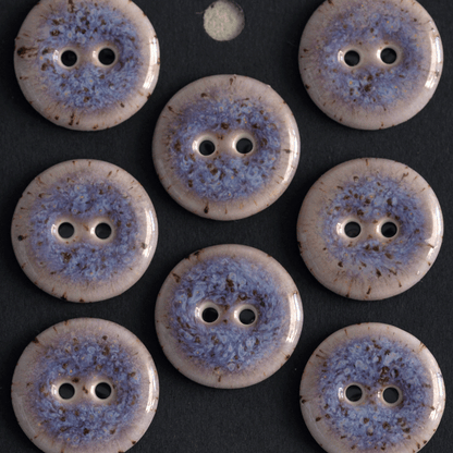 8 pcs. 17-18 mm porcelain buttons blueberry jogurt