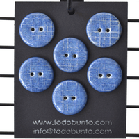 6 pcs. 22-23 mm porcelain buttons Karo
