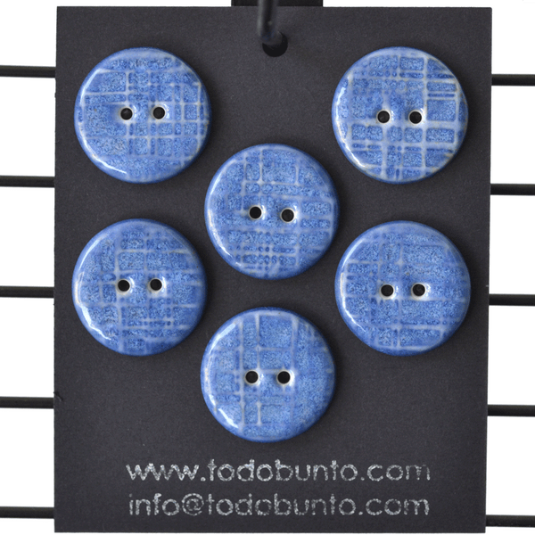 6 pcs. 22-23 mm porcelain buttons Karo