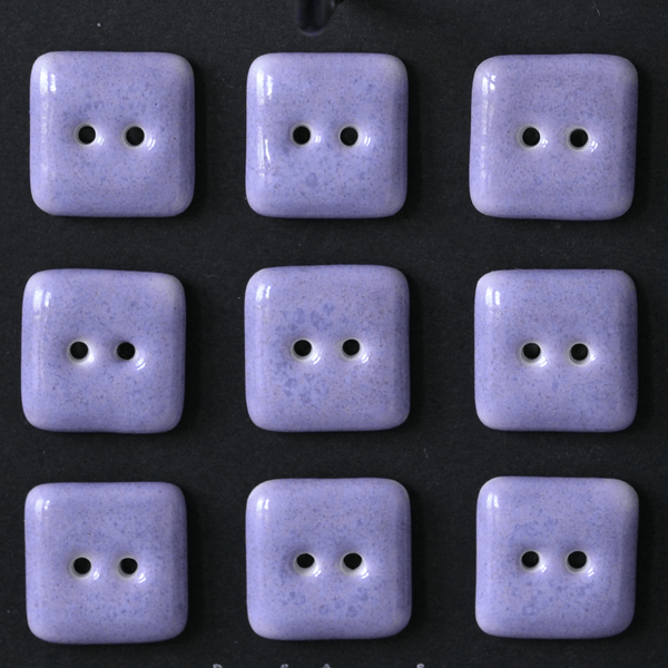 9 pcs. 16x16mm porcelain buttons lilac