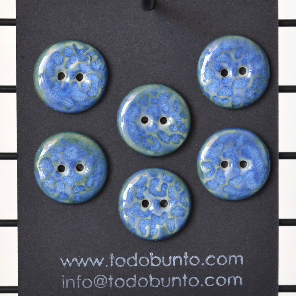 6 pcs. 20-21 mm porcelain buttons leo