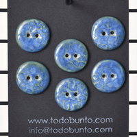 6 pcs. 20-21 mm porcelain buttons leo
