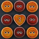 9 pcs. 20-21mm  porcelain buttons mix
