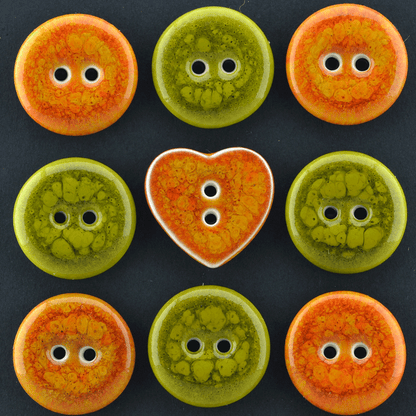 9 pcs. 20-21mm  porcelain buttons mix