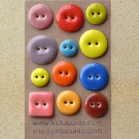 12 pcs. 13-21mm  porcelain buttons mix