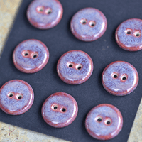 9 pcs. 17-18mm porcelain buttons autumn purple