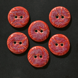 6 pcs. 17-18 mm porcelain buttons sangria