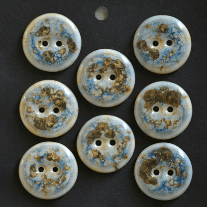 8pcs 22-23mm porcelain buttons sea salt