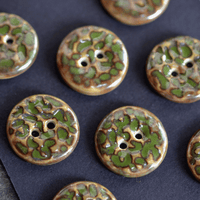 8 pcs 20mm porcelain seaweed