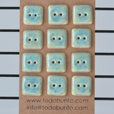 12 pcs. 16x16mm ceramic buttons nacre