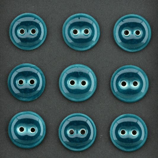 15-16mm porcelain buttons petrol