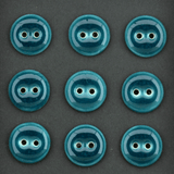 15-16mm porcelain buttons petrol