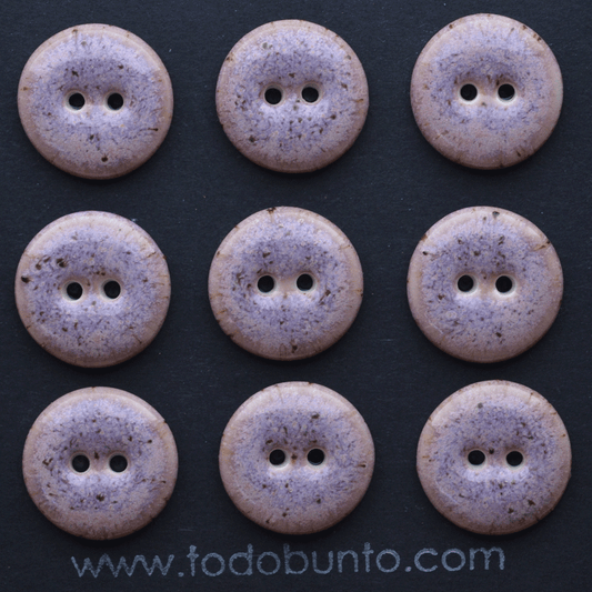 9 pcs. 17-18mm  porcelain  buttons blueberry yogurt