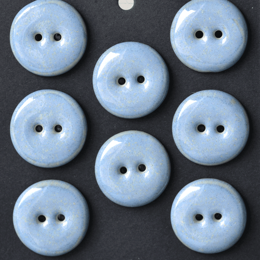 8 pcs. 20-21 mm porcelain buttons celeste