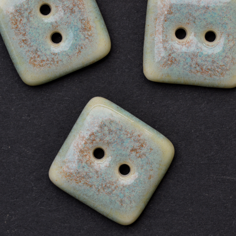 9 pcs. 16mm porcelain buttons tenderness square