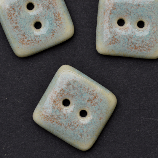 9 pcs. 16mm porcelain buttons tenderness square