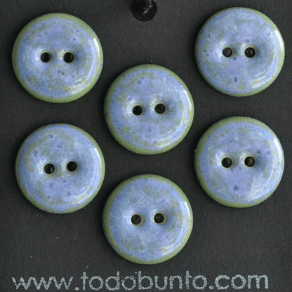17-18 mm porcelain buttons lilac/green