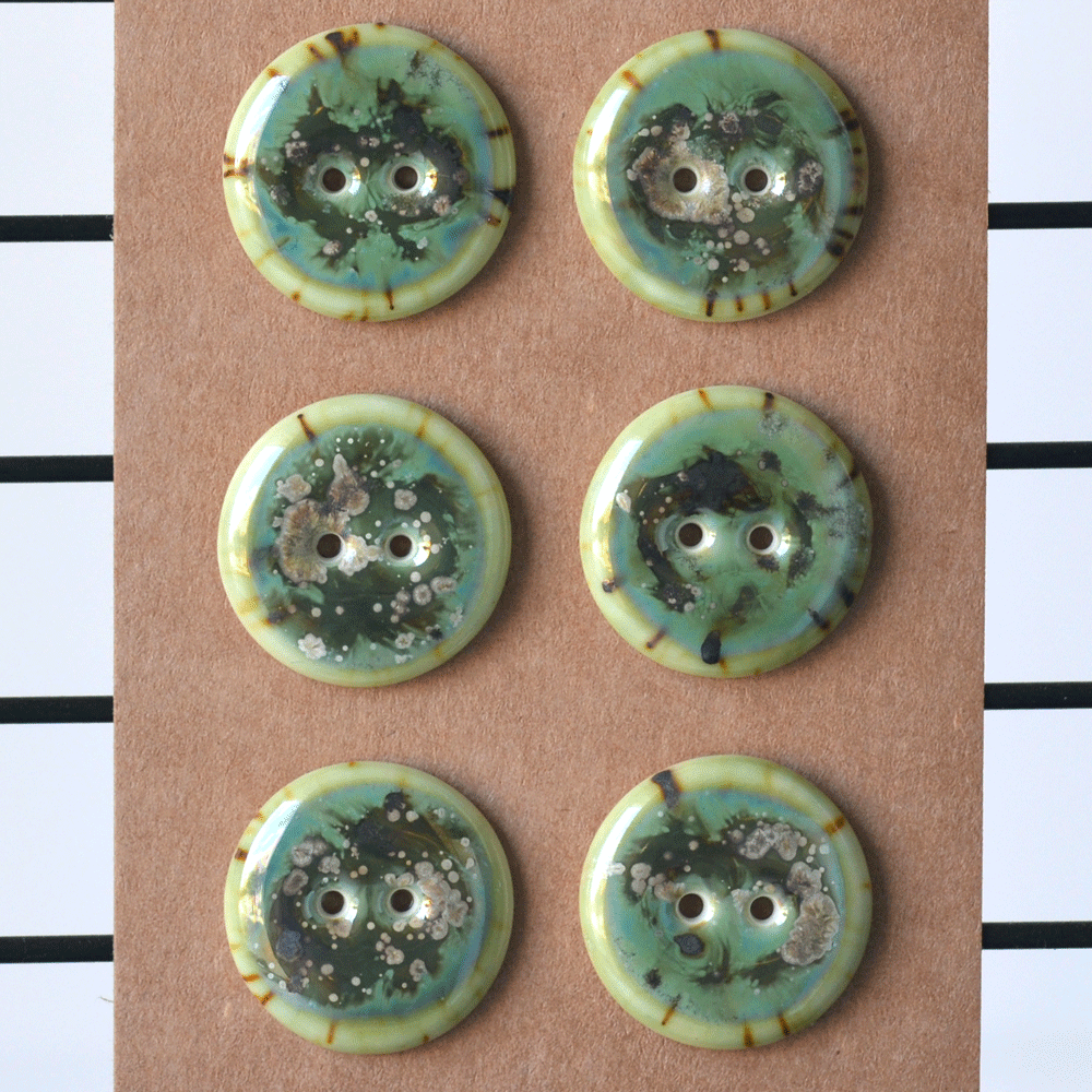 22mm porcelain buttons seaweed