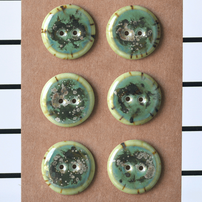 22mm porcelain buttons seaweed