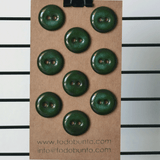 9 pcs 17mm porcelain buttons green